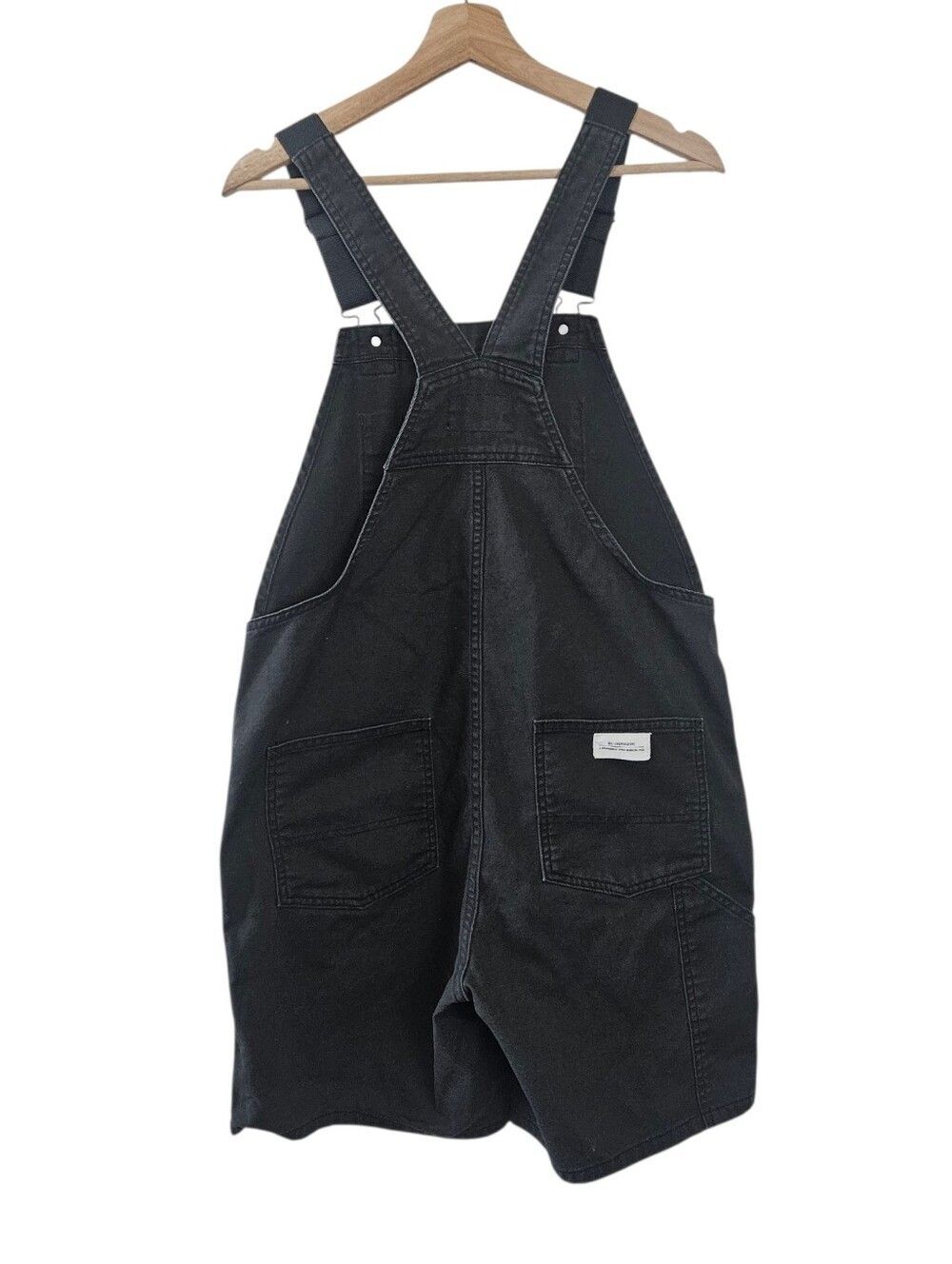 REI CoOp Dark Green Shortalls Overall Shorts Womens Sz 6 Outdoor Chore Gardening - Picture 2 of 5